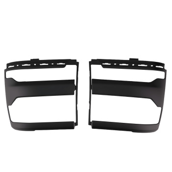 Black Headlight Bezel compatible for Chevrolet Silverado 1500 LD Extended 2019 5.3L V8 Pair