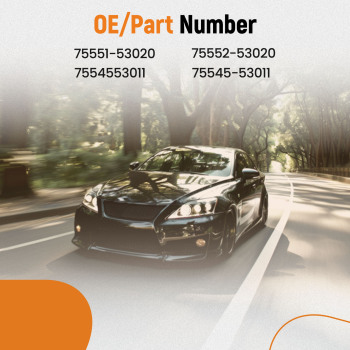 Pair Left + Right Windshield Moulding Kit compatible for LEXUS IS F (2008-2014) 75551-53020