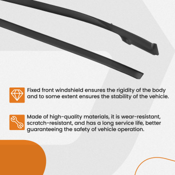 Pair Left + Right Windshield Moulding Kit compatible for LEXUS IS F (2008-2014) 75551-53020