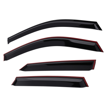 4pc Window Wind Deflectors Rain Visors compatible for AUDI Q3 MK2 2018+ Black Tinted Set