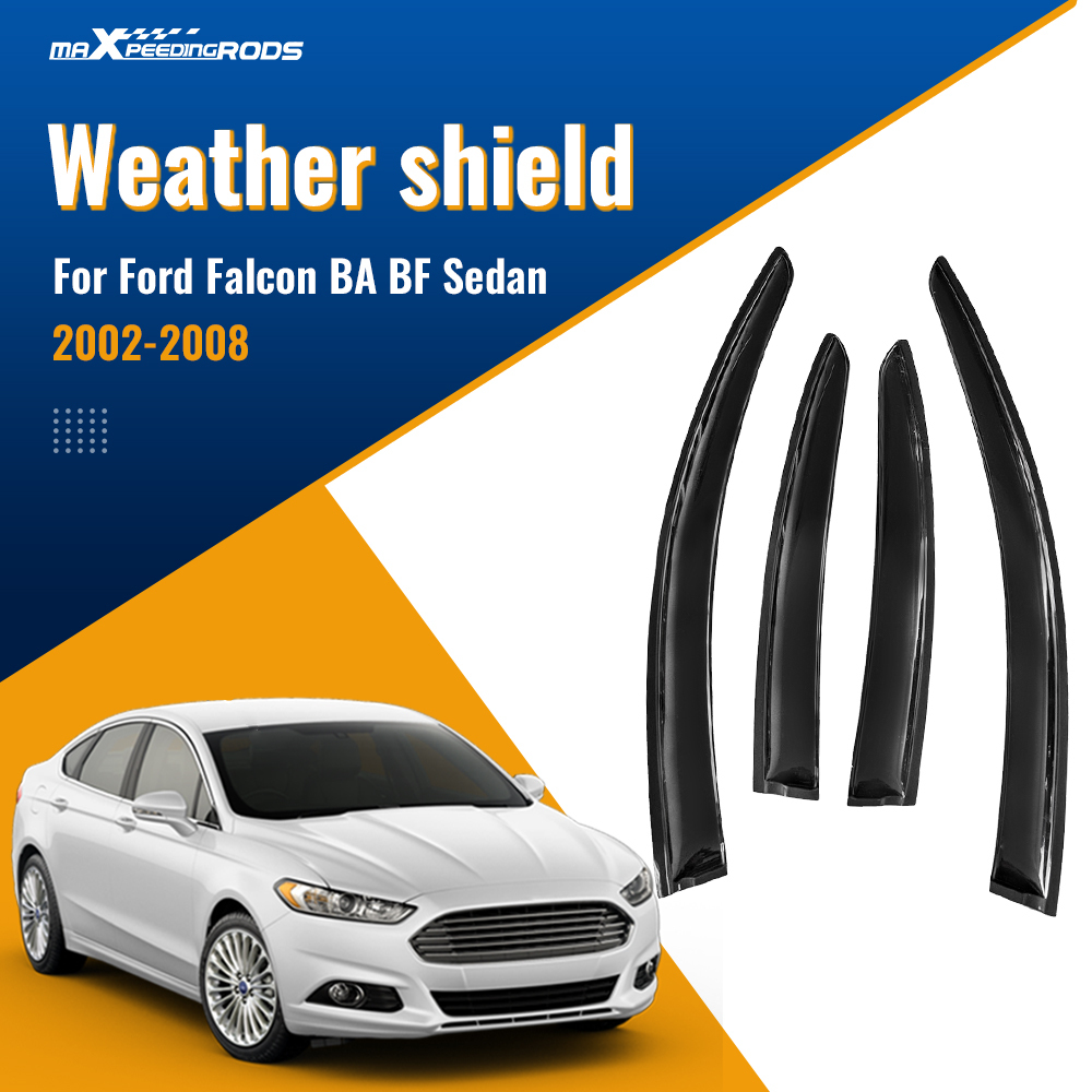 4x Weathershields Weather shields compatible for Ford Falcon BA BF Fairmont Sun Visor 02-08