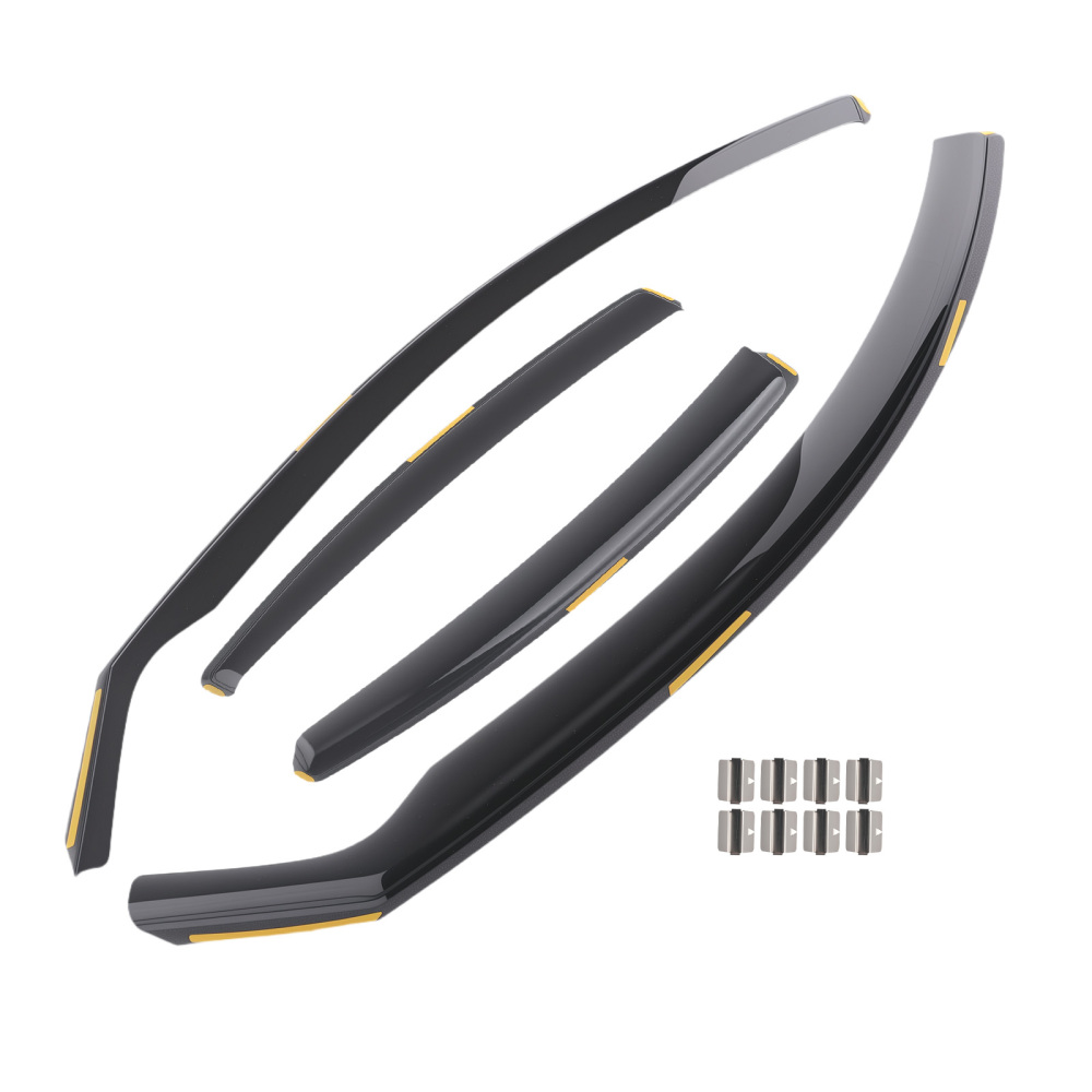 In-Channel Wind Deflectors compatible for BMW 3 Series 2005-2012 Front Rear Tinted Black