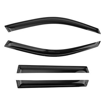 Wind Deflectors Guard Kit compatible for BMW X5 E53 1999-2006 Outside Mount Black Tinted
