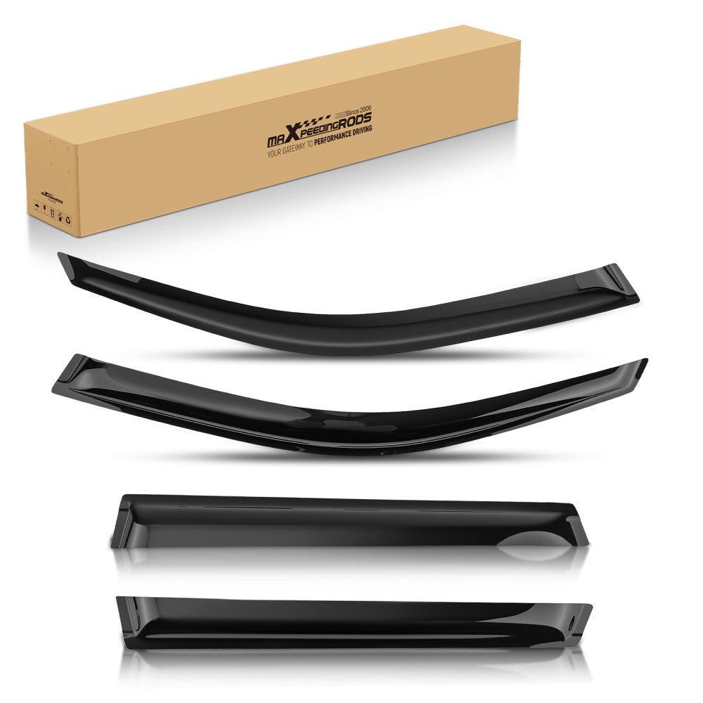 Wind Deflectors Guard Kit compatible for BMW X5 E53 1999-2006 Outside Mount Black Tinted