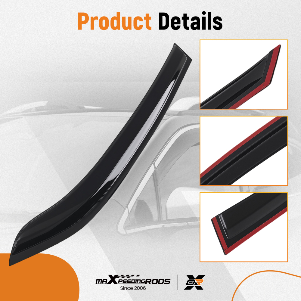 Weather Shields compatible for Toyota Camry 2018-2024 Acrylic Wind Deflectors 4Pcs Set