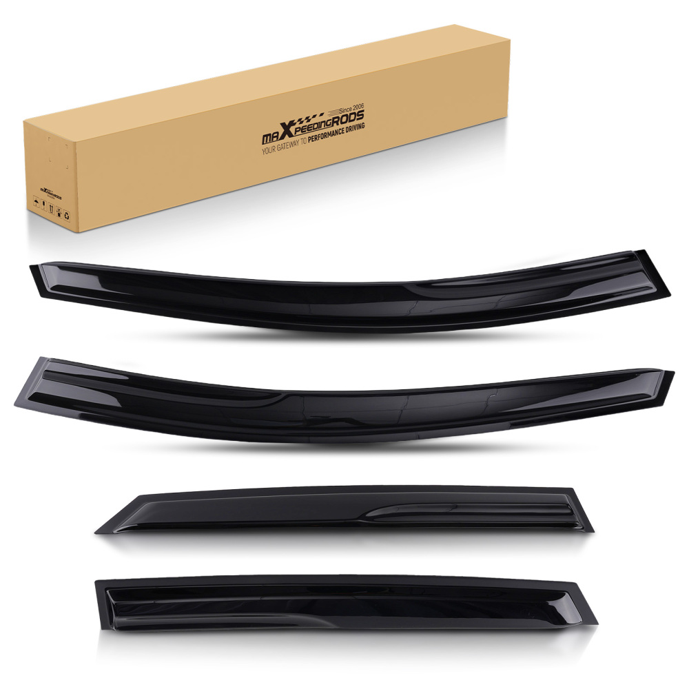 4pc Window Wind Deflectors Side Shields compatible for Kia Ceed MK2 2012-2018 Black Tinted