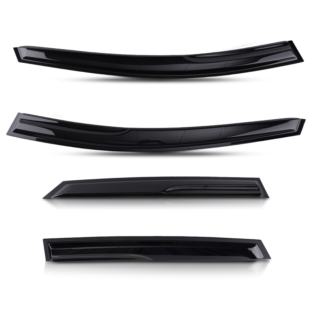 4pc Window Wind Deflectors Side Shields compatible for Kia Ceed MK2 2012-2018 Black Tinted