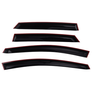 4pc Window Wind Deflectors Side Shields compatible for Kia Ceed MK2 2012-2018 Black Tinted