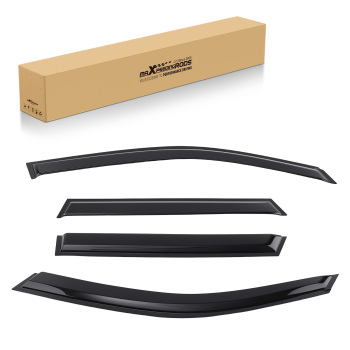 Black Window Rain Guards compatible for BMW X1 E84 2009-2015 Wind Deflectors 4PcsVisors