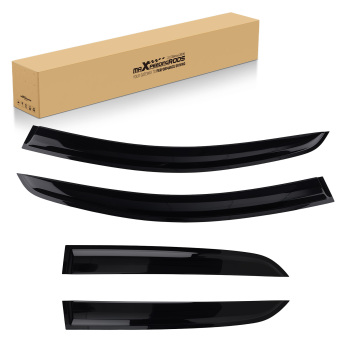 Car Door Shields compatible for Ford EcoSport MK2 2013-Onwards Black Wind Deflector Kit