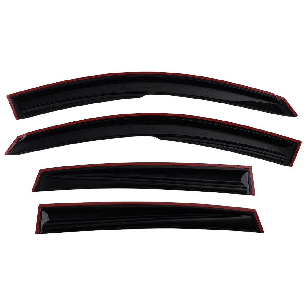 4PC Window Rain Visors compatible for Ford Fiesta MK6 2002-2008 Wind Deflectors Black