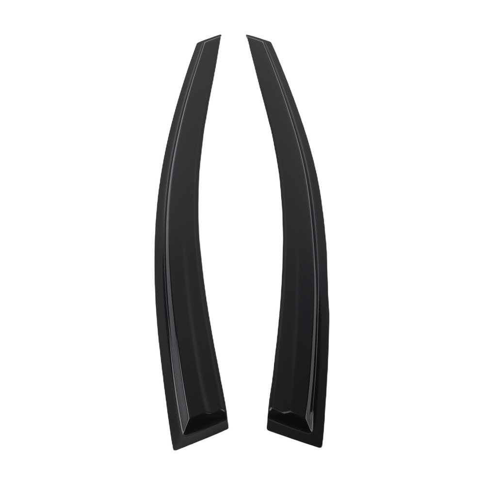 Door Rain Guard Deflector compatible for Ford Fiesta 2008-2017 Outside Mount Black Tinted