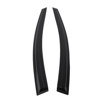 Door Rain Guard Deflector compatible for Ford Fiesta 2008-2017 Outside Mount Black Tinted