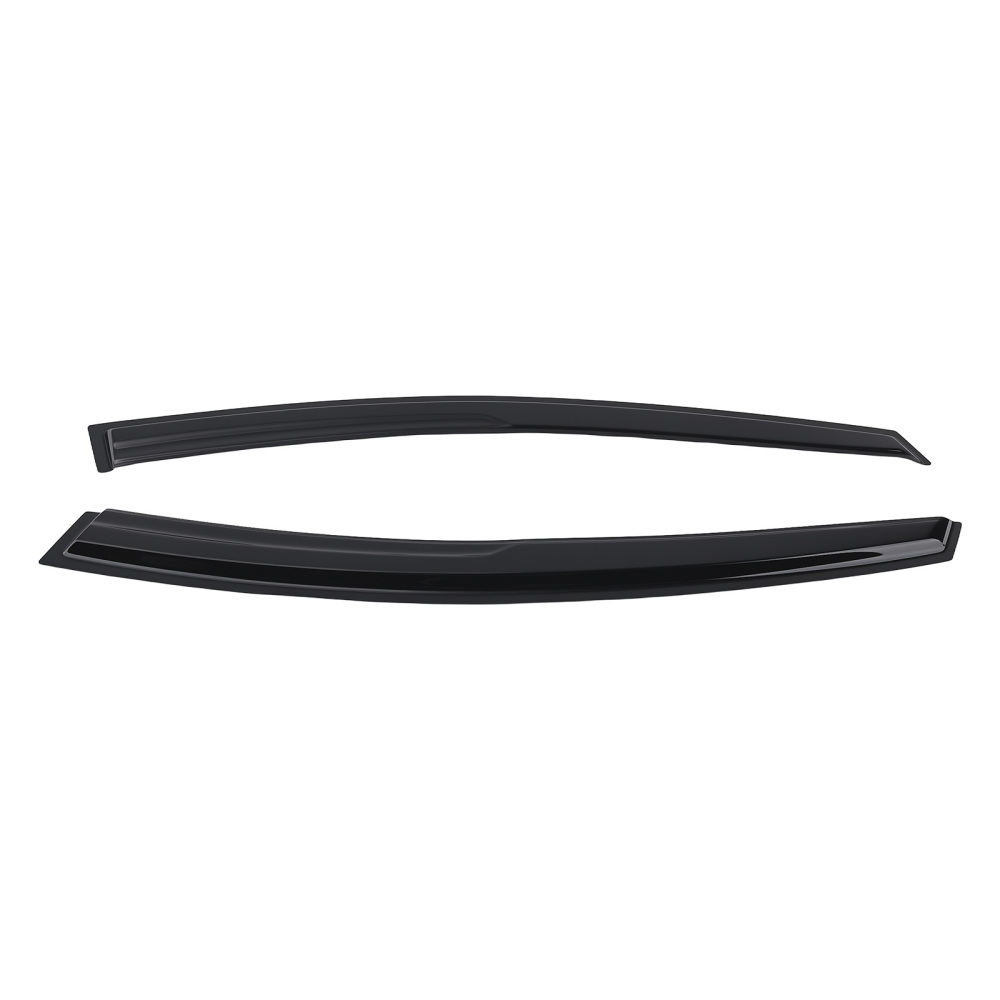 Door Rain Guard Deflector compatible for Ford Fiesta 2008-2017 Outside Mount Black Tinted