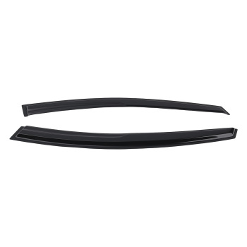 Door Rain Guard Deflector compatible for Ford Fiesta 2008-2017 Outside Mount Black Tinted