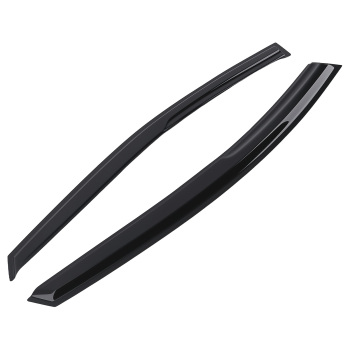 Door Rain Guard Deflector compatible for Ford Fiesta 2008-2017 Outside Mount Black Tinted