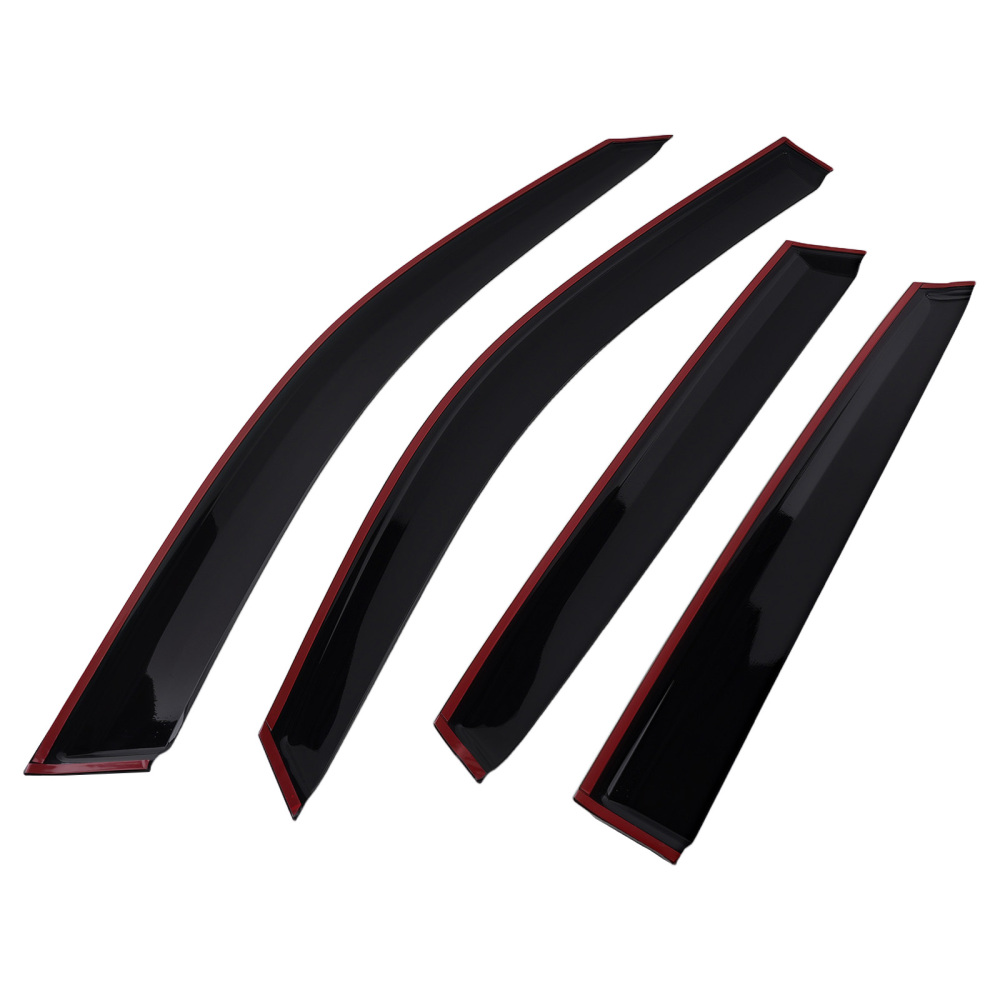 Black Rain Visors compatible for Mercedes GLC MK1 2016-2022 Window Wind Deflectors 4pc Set