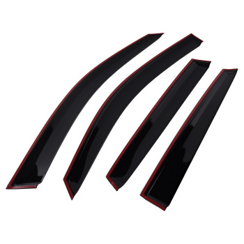Black Rain Visors compatible for Mercedes GLC MK1 2016-2022 Window Wind Deflectors 4pc Set