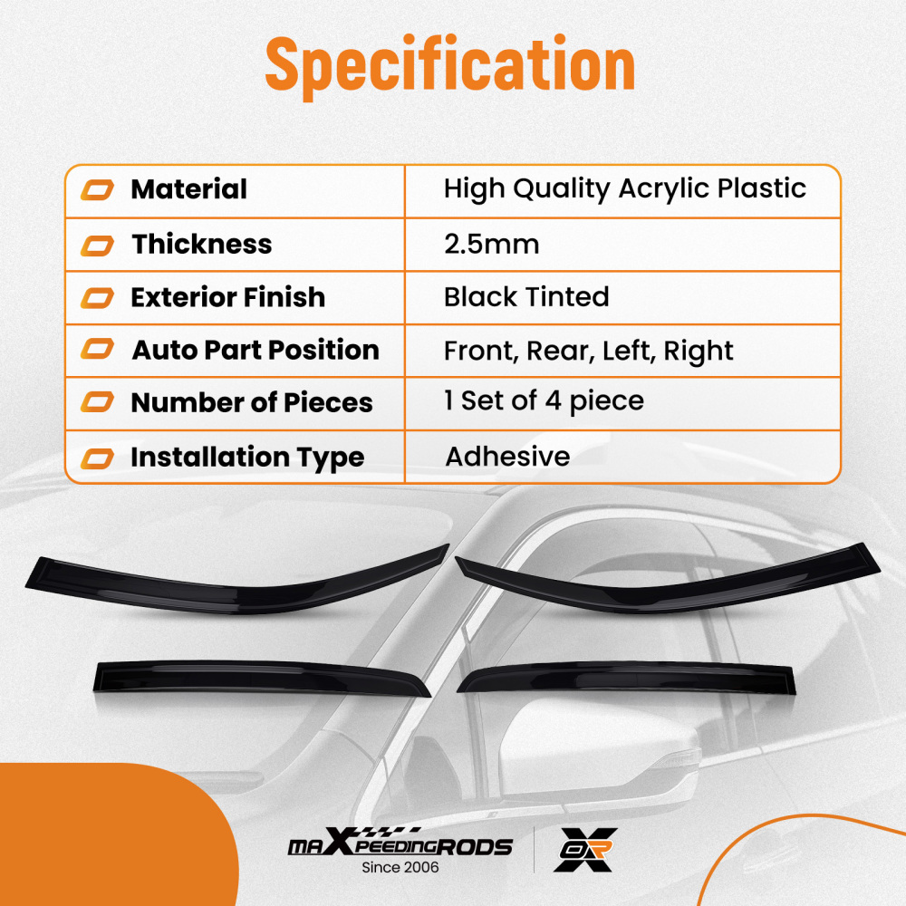 4Pcs Wind Deflectors Sun Visors compatible for VW Golf Mk55door Hatchback 2004-2009