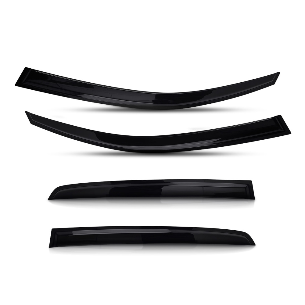4PC Side Window Rain Guards Set compatible for VW GOLF MK6 2008-2012 Black