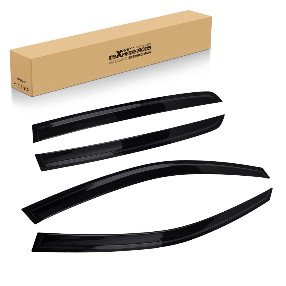 4PC Side Window Rain Guards Set compatible for VW GOLF MK6 2008-2012 Black