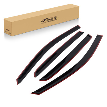 Door Window Deflectors compatible for VW Golf 7 MK7 2012-2020 Rain Guards 4pc Black Set