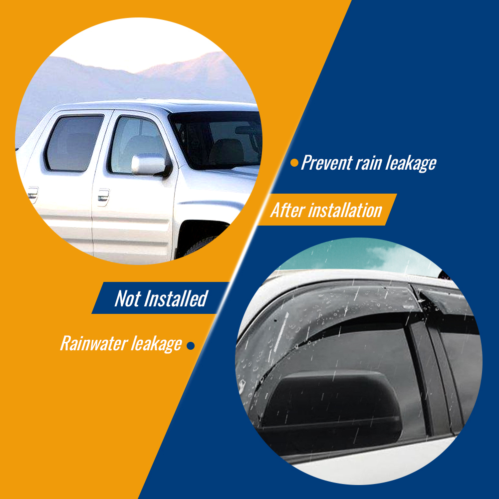 ABC Weathershields Window Visor compatible for Nissan Patrol GQ Y60 1988-97 W/Auto mirror