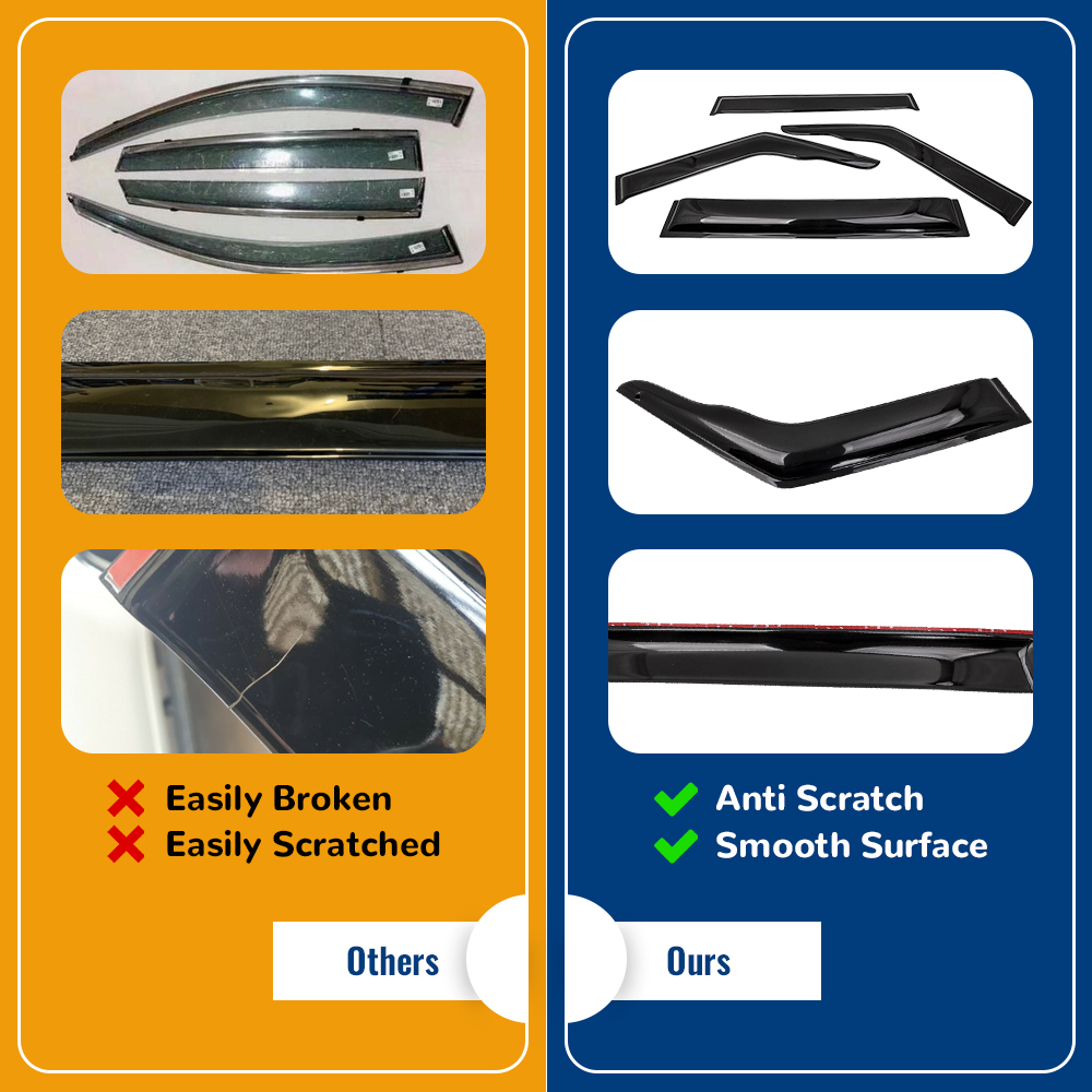 ABC Weathershields Window Visor compatible for Nissan Patrol GQ Y60 1988-97 W/Auto mirror