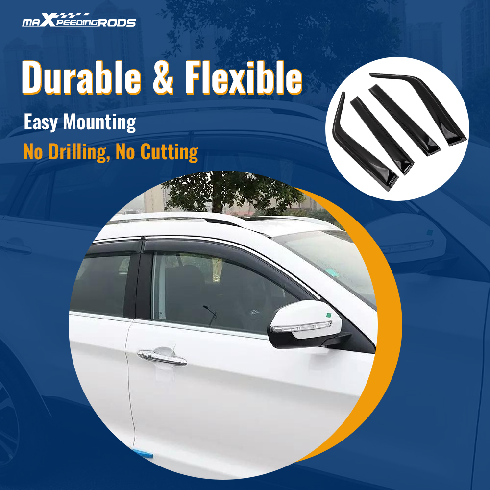 4 Weather Weathershields compatible for Nissan Patrol Y61 GU 98-18 Window Door Visor New