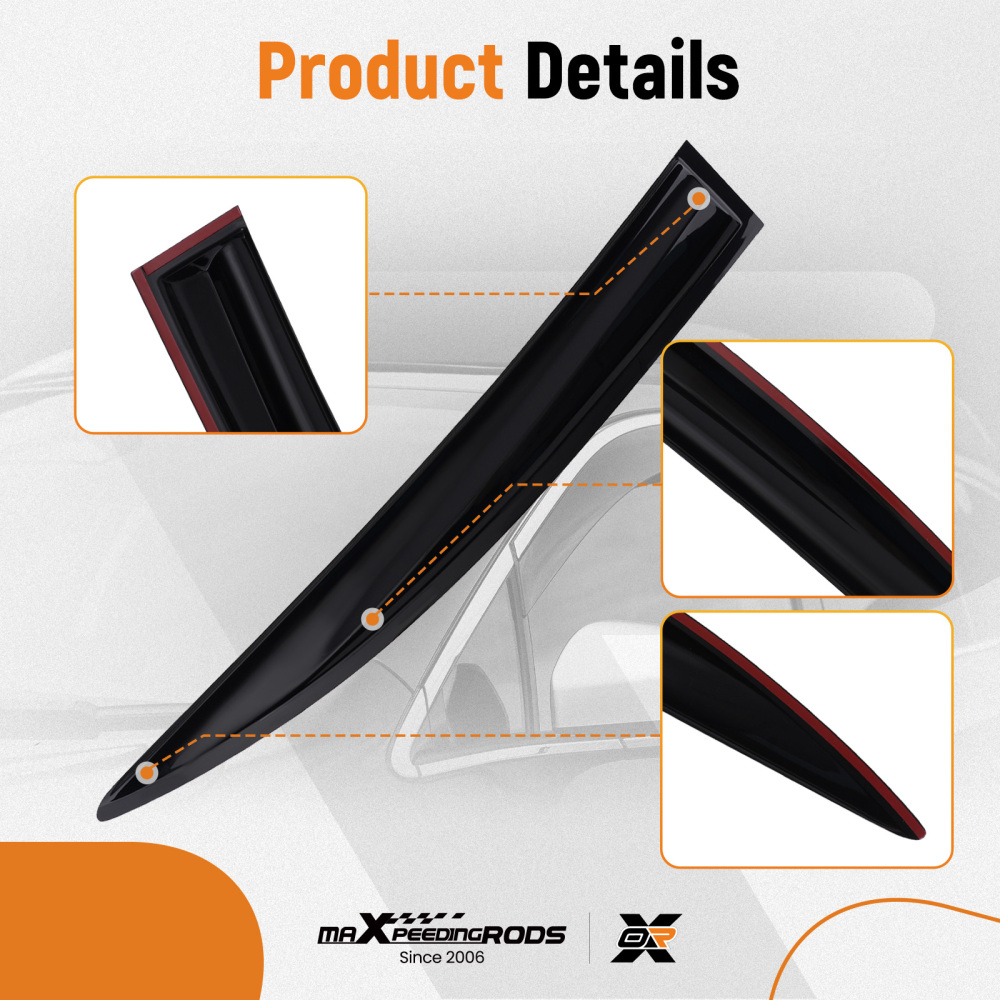 Wind Deflectors compatible for HONDA CIVIC MK8 2006-2012 5 Door Hatchback 4pc Tinted