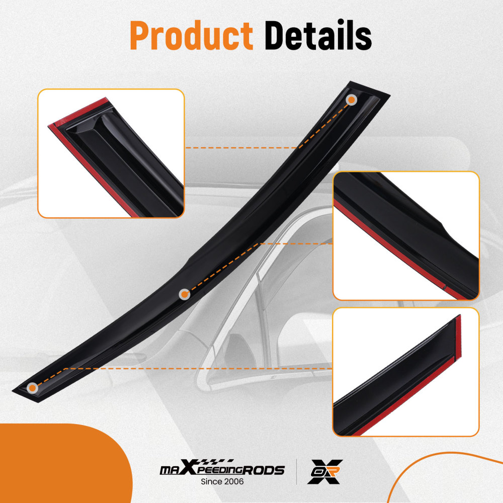 Wind Deflectors compatible for HONDA CIVIC MK8 2006-2012 5 Door Hatchback 4pc Tinted