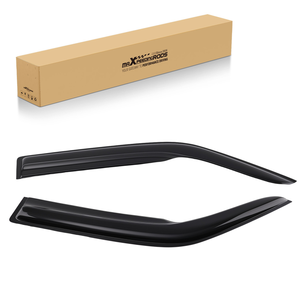 Weather Shield compatible for Toyota Hiace 2005-2019 Wind Deflectors Black Outside Mount