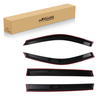 4PC Shield Window Rain Guard compatible for Jeep Compass 2007-2017 Black Tinted Set