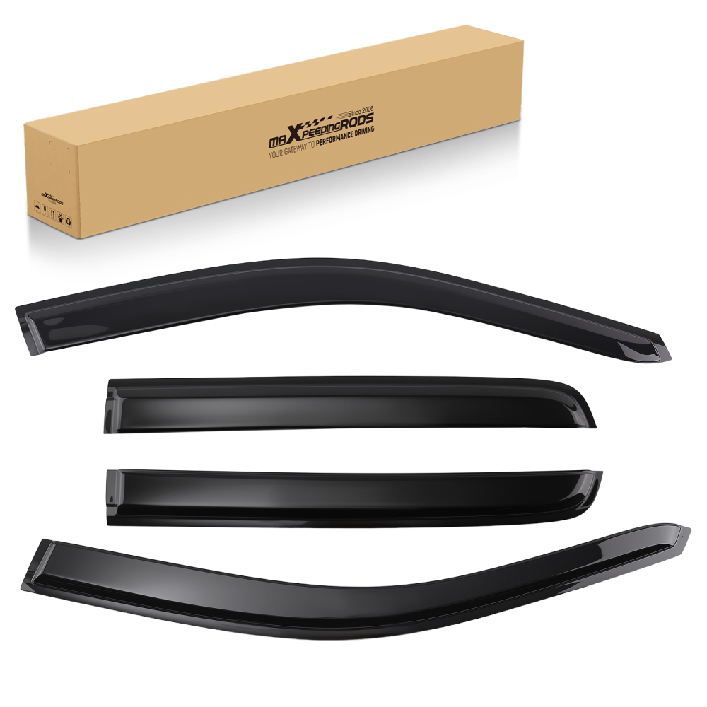4PC Rain Guards Wind Visors compatible for Jeep Cherokee 2014-2021 FrontRear Deflectors