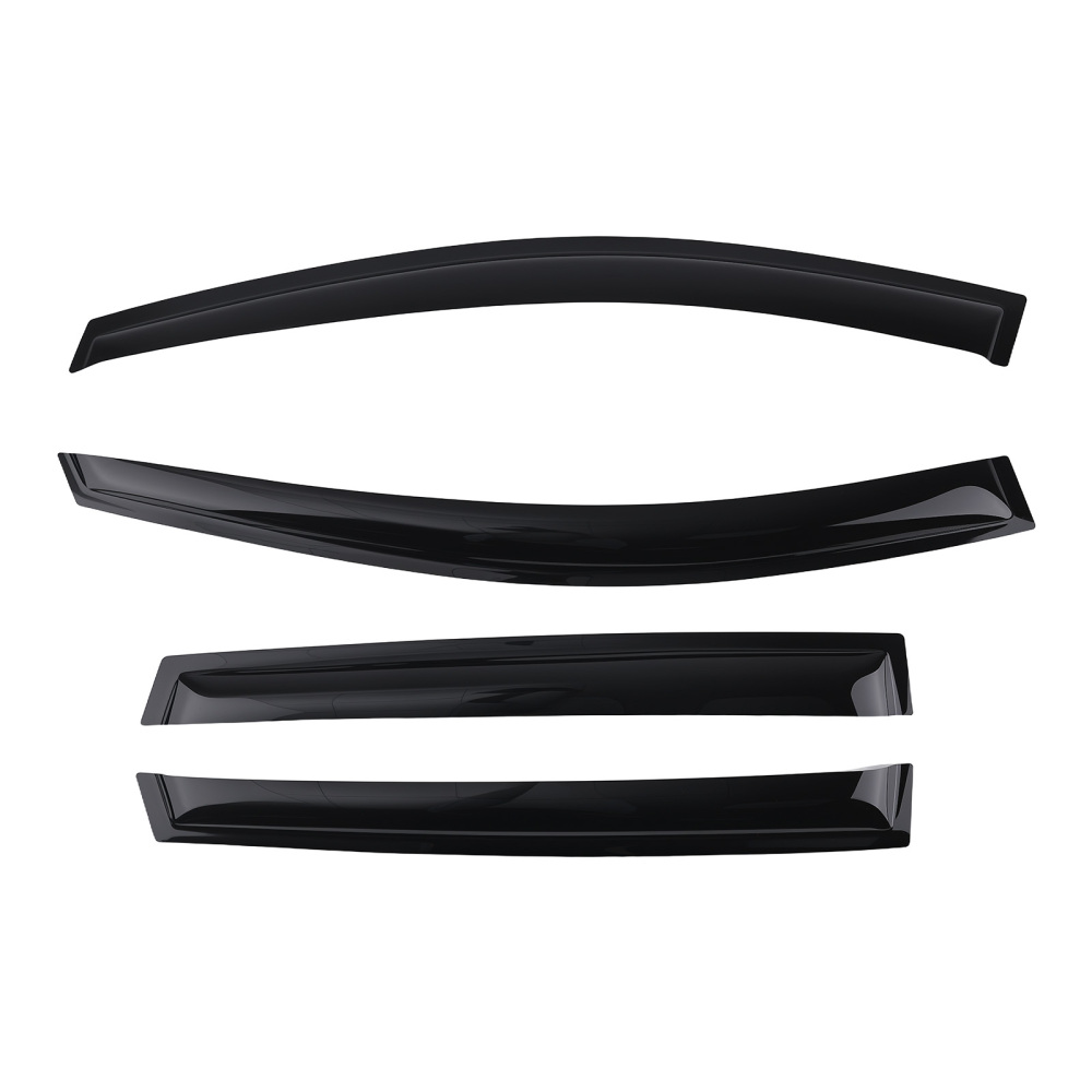 Acrylic Door Wind Guards compatible for Ford Kuga 2012-2019 Outside Mount Black 4pc Set