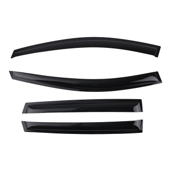 Acrylic Door Wind Guards compatible for Ford Kuga 2012-2019 Outside Mount Black 4pc Set