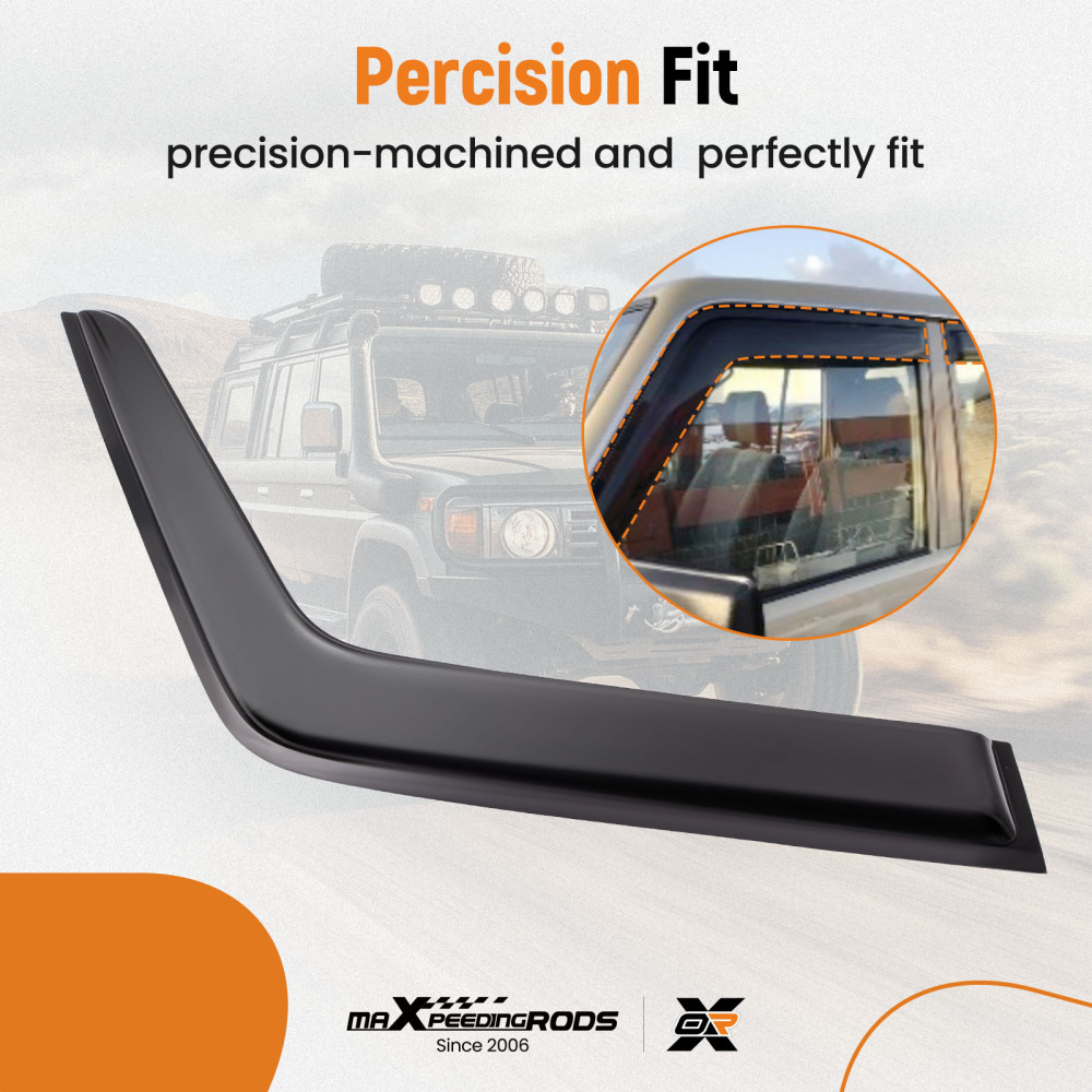 Window Visor Strip Weathershields compatible for Toyota Landcruiser 70 76 78 79 