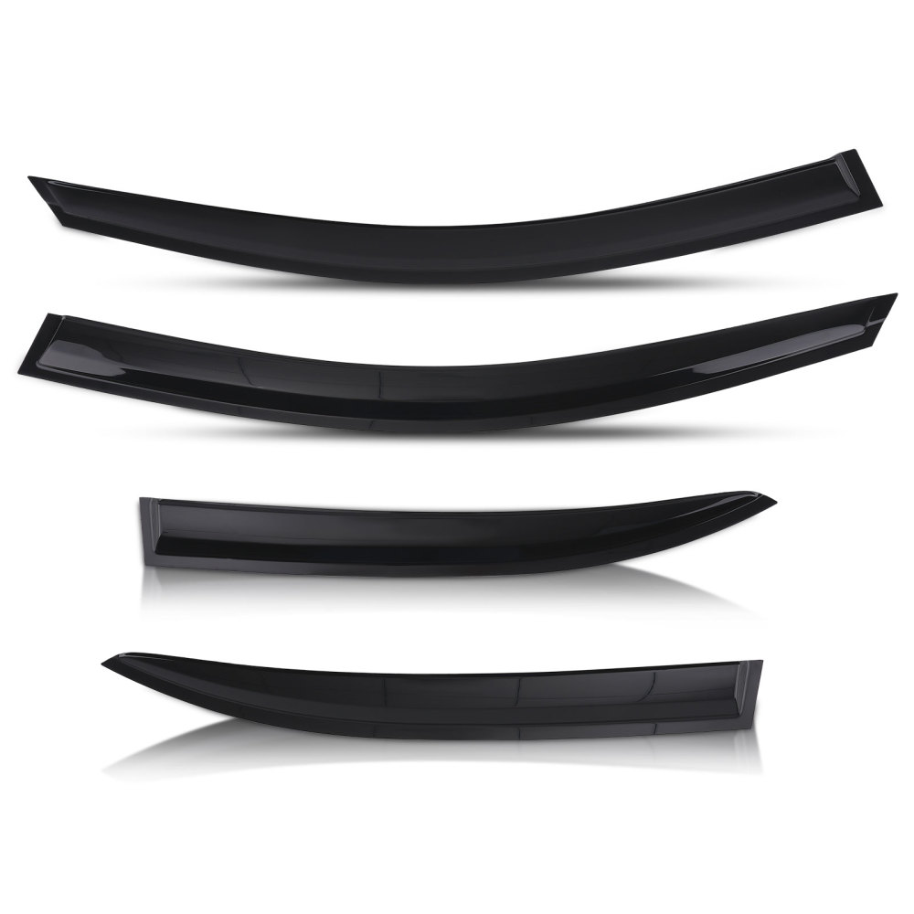 Wind Visor Deflectors compatible for Mercedes C-Class 14-22 Saloon Outside Mount Black