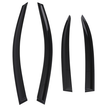 Door Rain Deflector Set compatible for Mercedes C-Class 2014-2022 Outside Mount Black 4pc