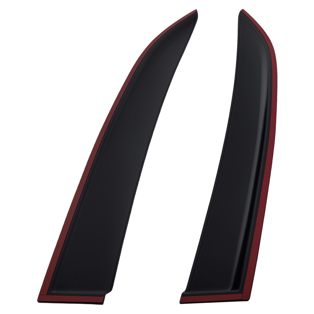 4PC Outside Mount Wind Deflectors compatible for Mercedes E-Class 2009-2016 Black Tinted