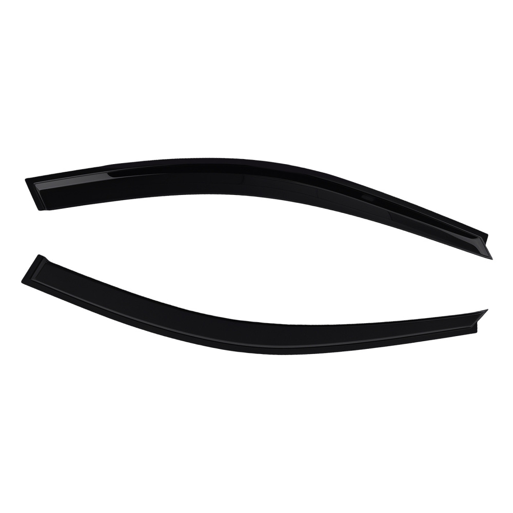 4PC Outside Mount Wind Deflectors compatible for Mercedes E-Class 2009-2016 Black Tinted