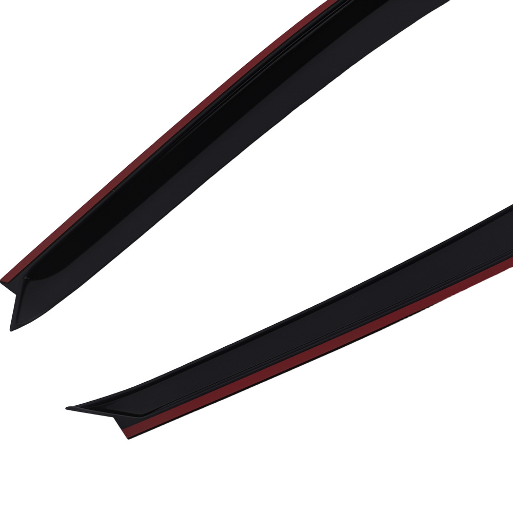 4PC Outside Mount Wind Deflectors compatible for Mercedes E-Class 2009-2016 Black Tinted