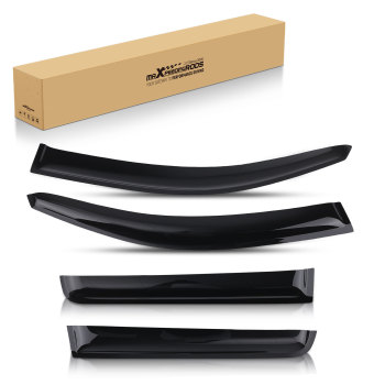 Door Rain Shields compatible for Mitsubishi Outlander 2012-2020 Outside Mount Black 4PC Set