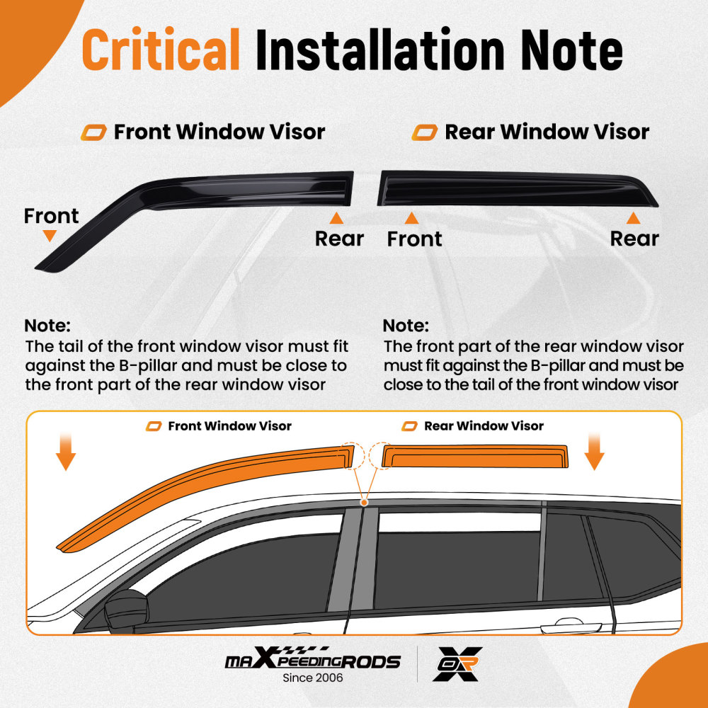 4pcs compatible for Vent Shields compatible for Nissan Juke 2010-2019 Outside Mount Black Tinted Set