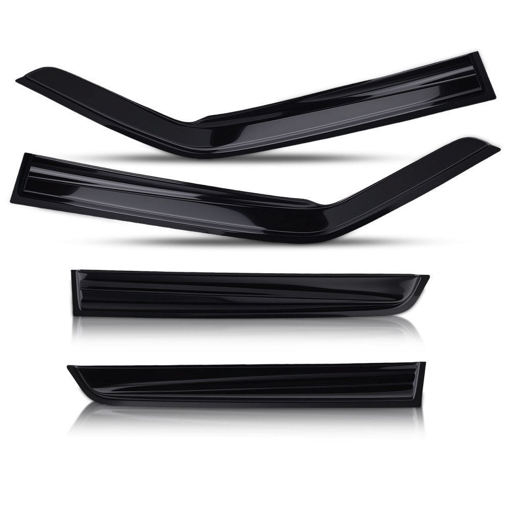 4pcs Vent Shields compatible for Nissan Juke 2010-2019 Outside Mount Black Tinted Set