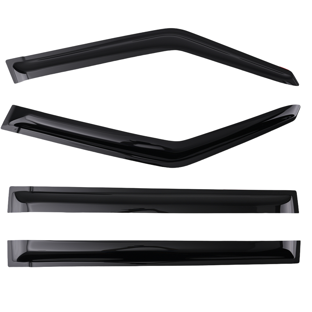 4PC Rain Guard Window Set compatible for Nissan Patrol Y62 2012-2023 Black Outside Mount