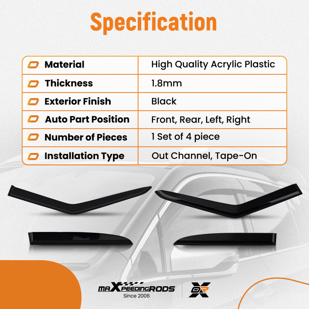Guard Wind Deflectors compatible for Range Rover Sport MK1 2005-2013 5 Door SUV Tinted 4PCS