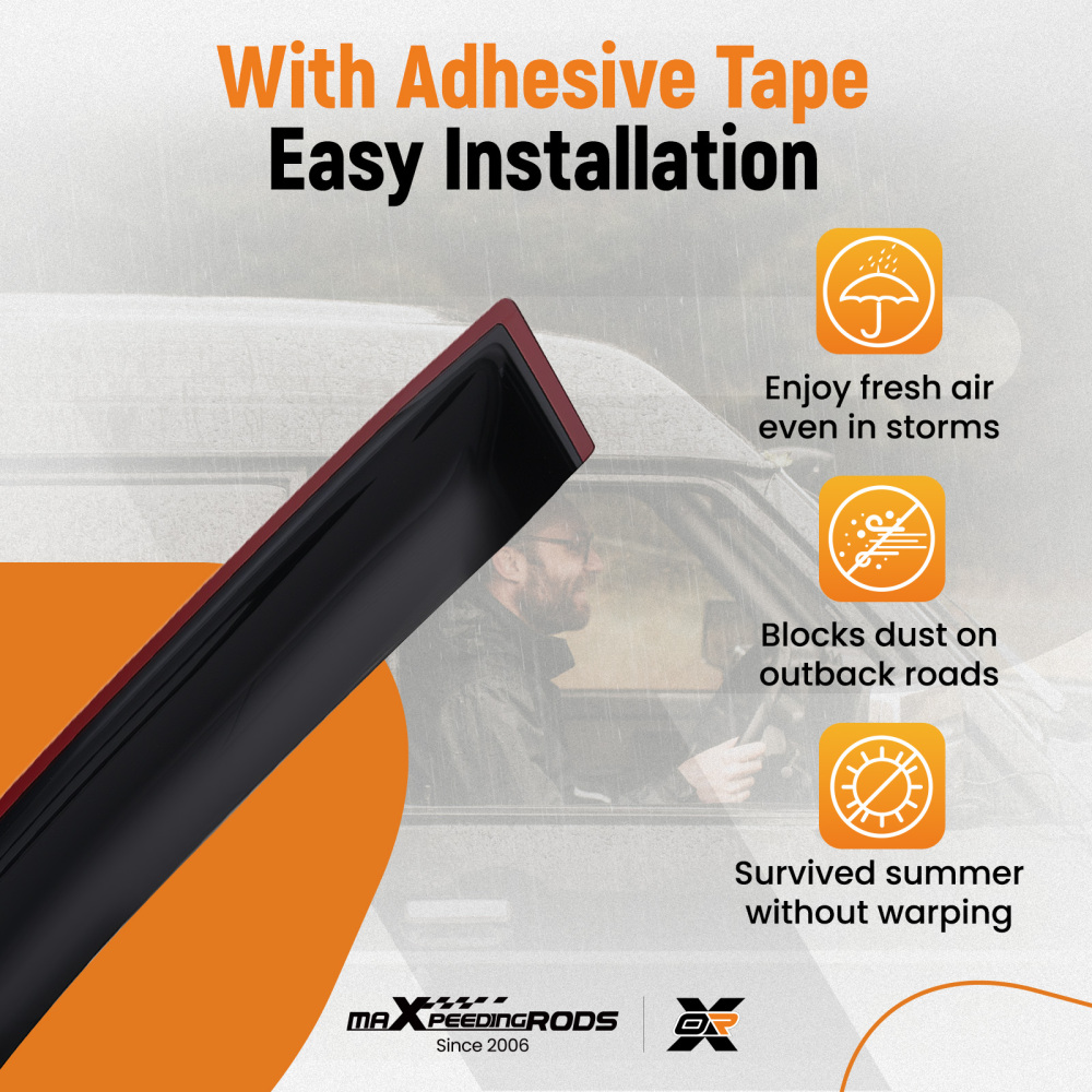 Window Deflectors Door Visor Guards compatible for Skoda Fabia MK2 2007-2014 Outside Mount