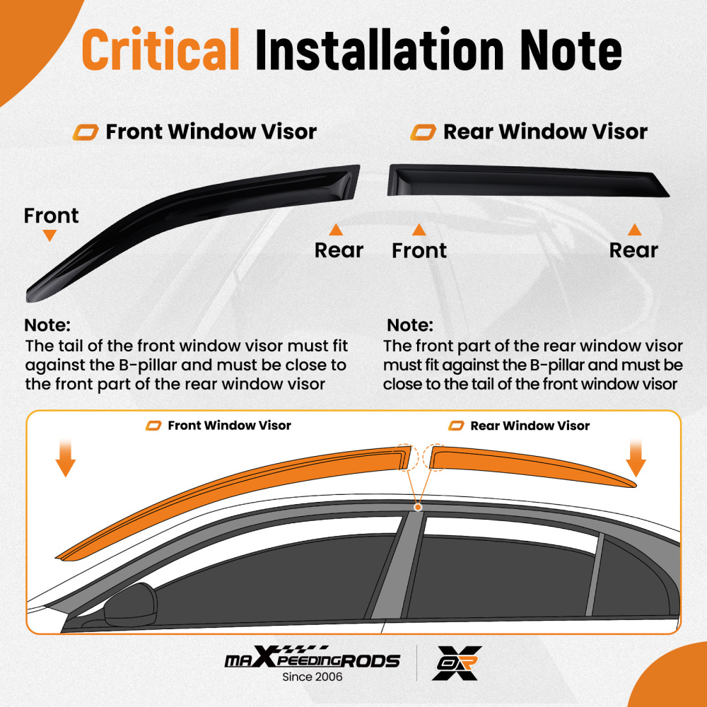 Window Deflectors Door Visor Guards compatible for Skoda Fabia MK2 2007-2014 Outside Mount