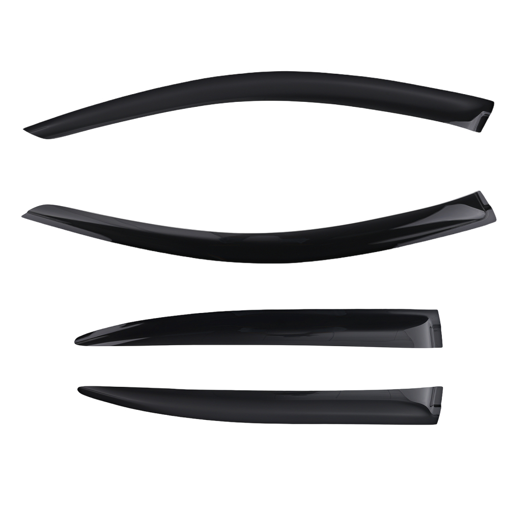 Acrylic Window Deflectors compatible for SKODA Octavia 2004-2013 Outside Mount Black Tinted